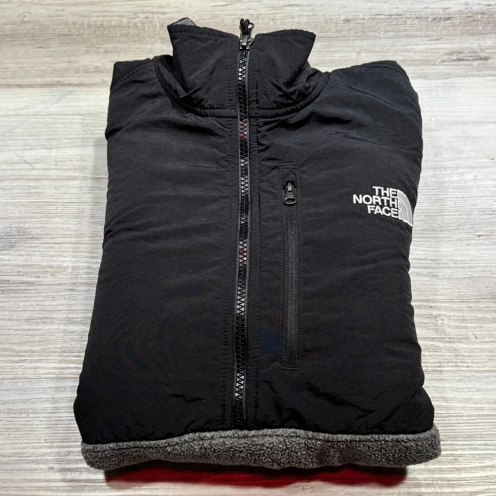 The North Face Denali 1/4 Zip Pullover‎ Men's Sz M Black Grey